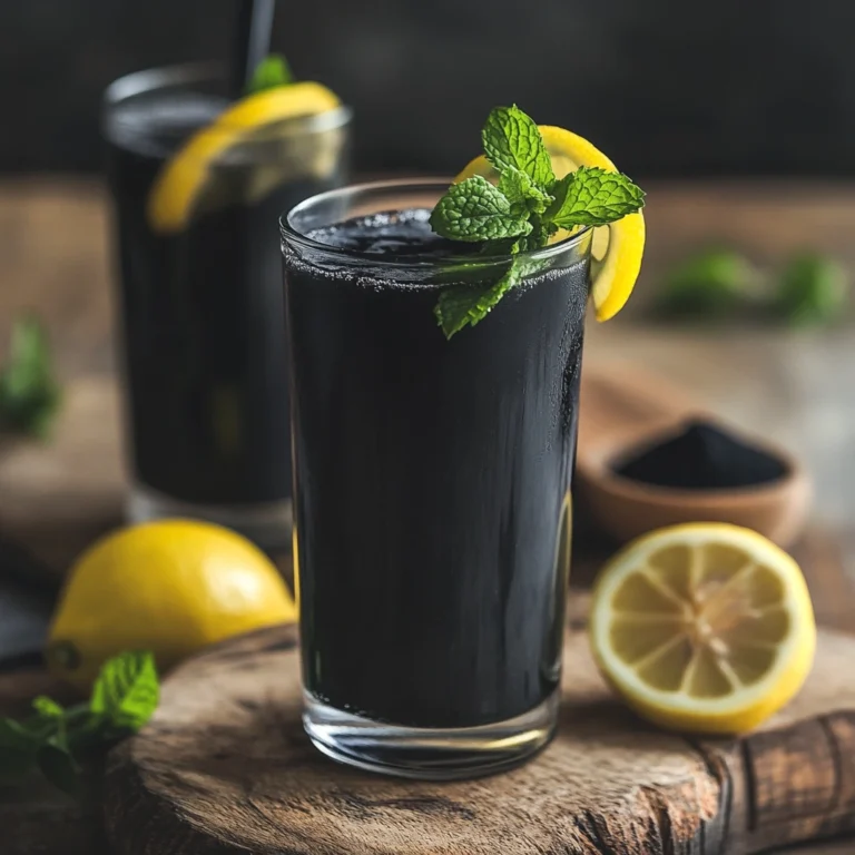 Activated Charcoal Lemonade Detox Drink