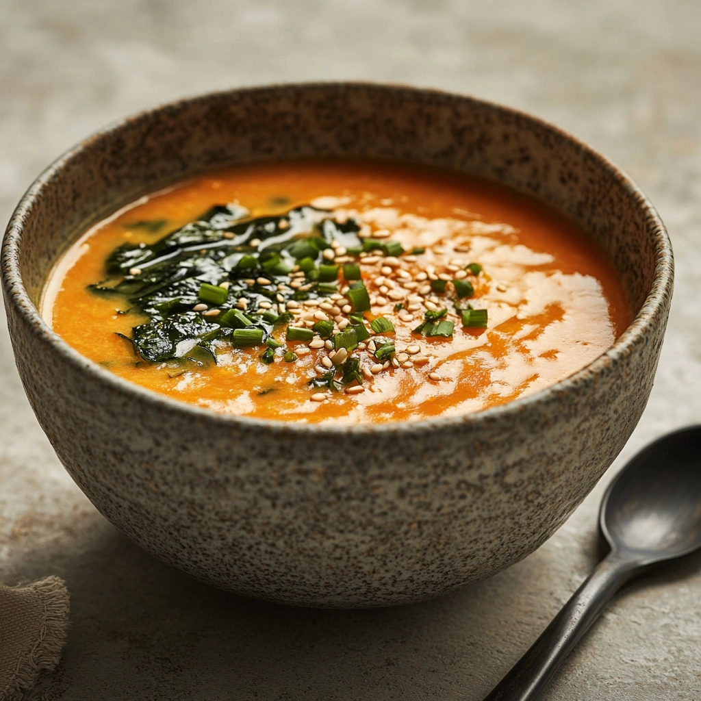 Nourishing miso carrot soup