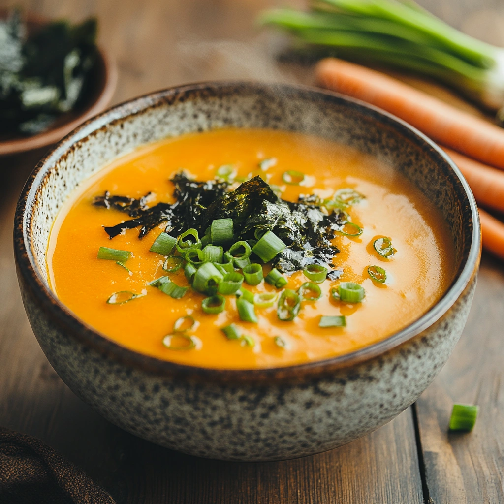 Nourishing miso carrot soup